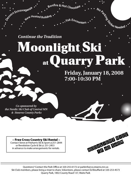 Moonlight Ski Poster